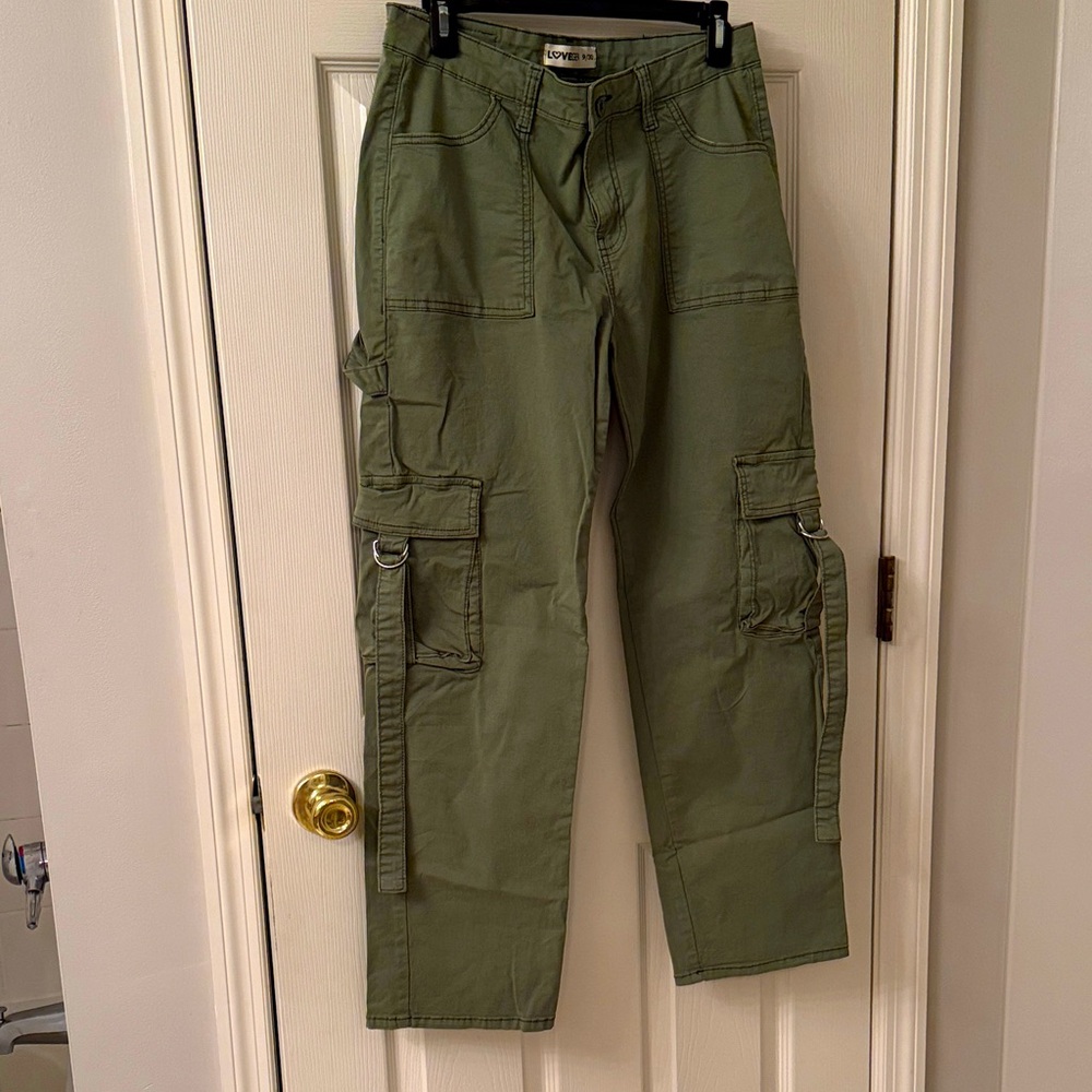 Love Gen Olive Cargo Pants  juniors size 9/30
